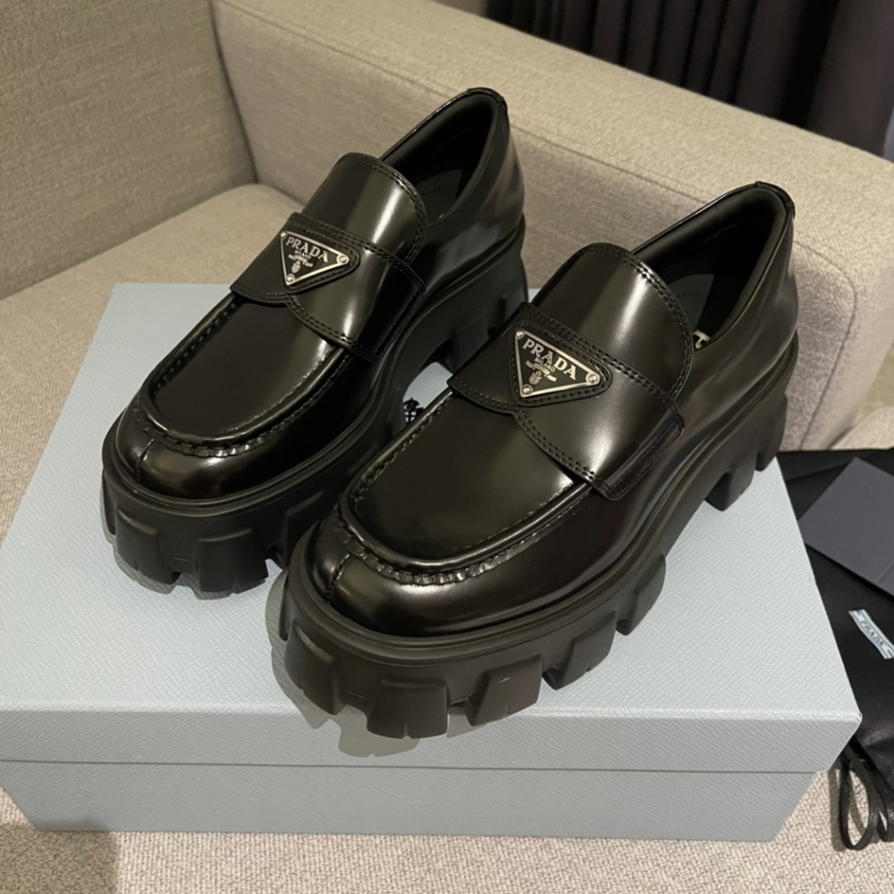 Prada Monolith leather Loafers